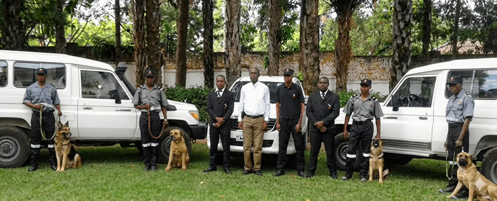 AGS guards standing with inspectors during field inspection